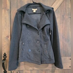 Paris Blues Light Weight Hooded Pea Coat Size Large